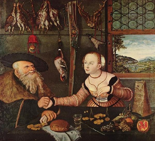 Lucas Cranach the Elder Die Bezahlung oil painting picture